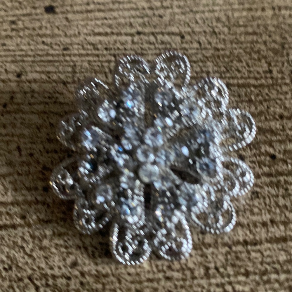 Silver Rhinestone Pin